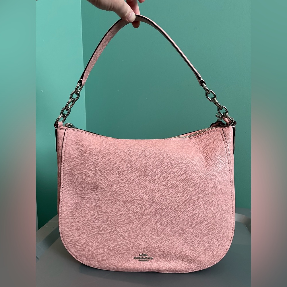 Pink (peony) Coach hobo purse
